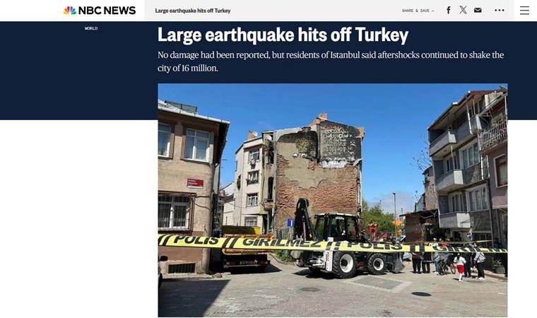 İstanbul depremi dünya basınında: 'Bu gelişme iki olasılığa işaret ediyor...'