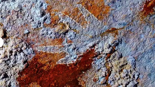 'Kırmızı pençeli el': Tarihteki en eski mağara resmi