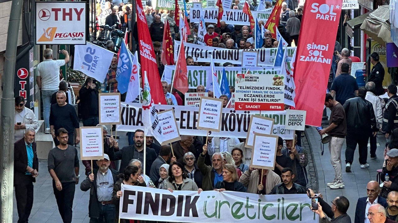 Fındık üreticilerinden Fatsa'da yürüyüş!