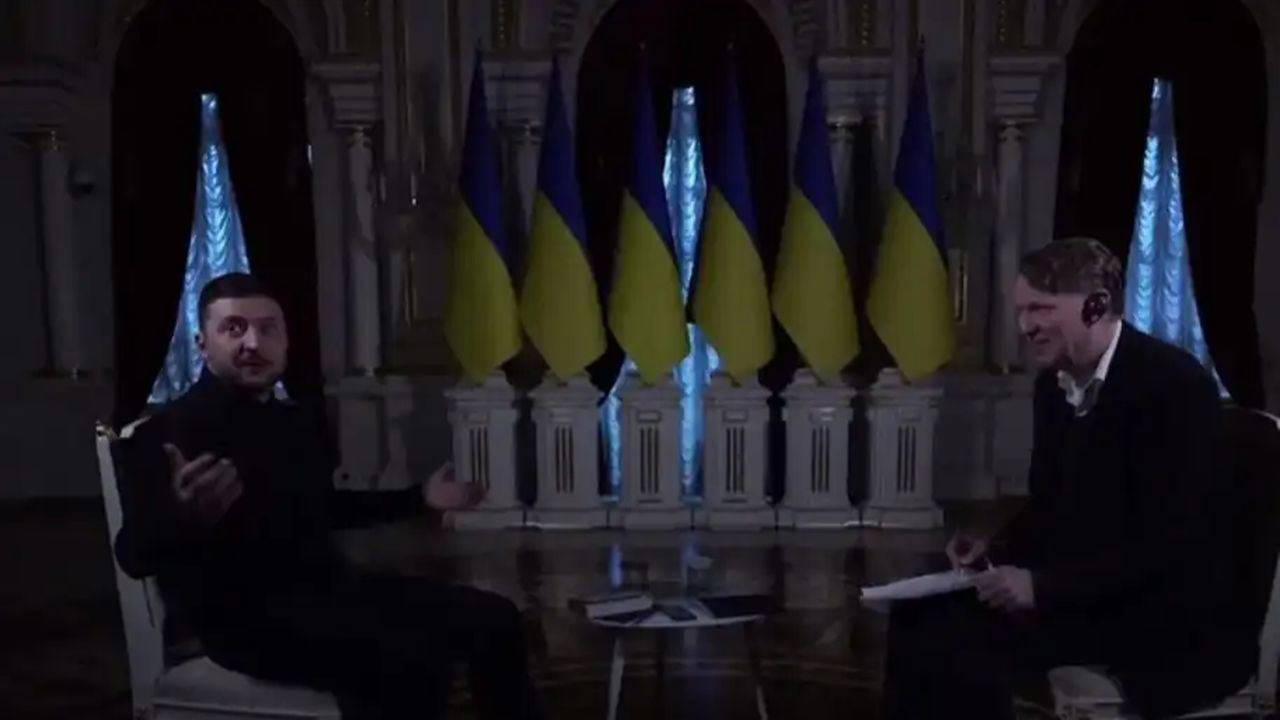 Kiev’de elektrik kesintisi: Zelenski'nin röportajı yarıda kaldı