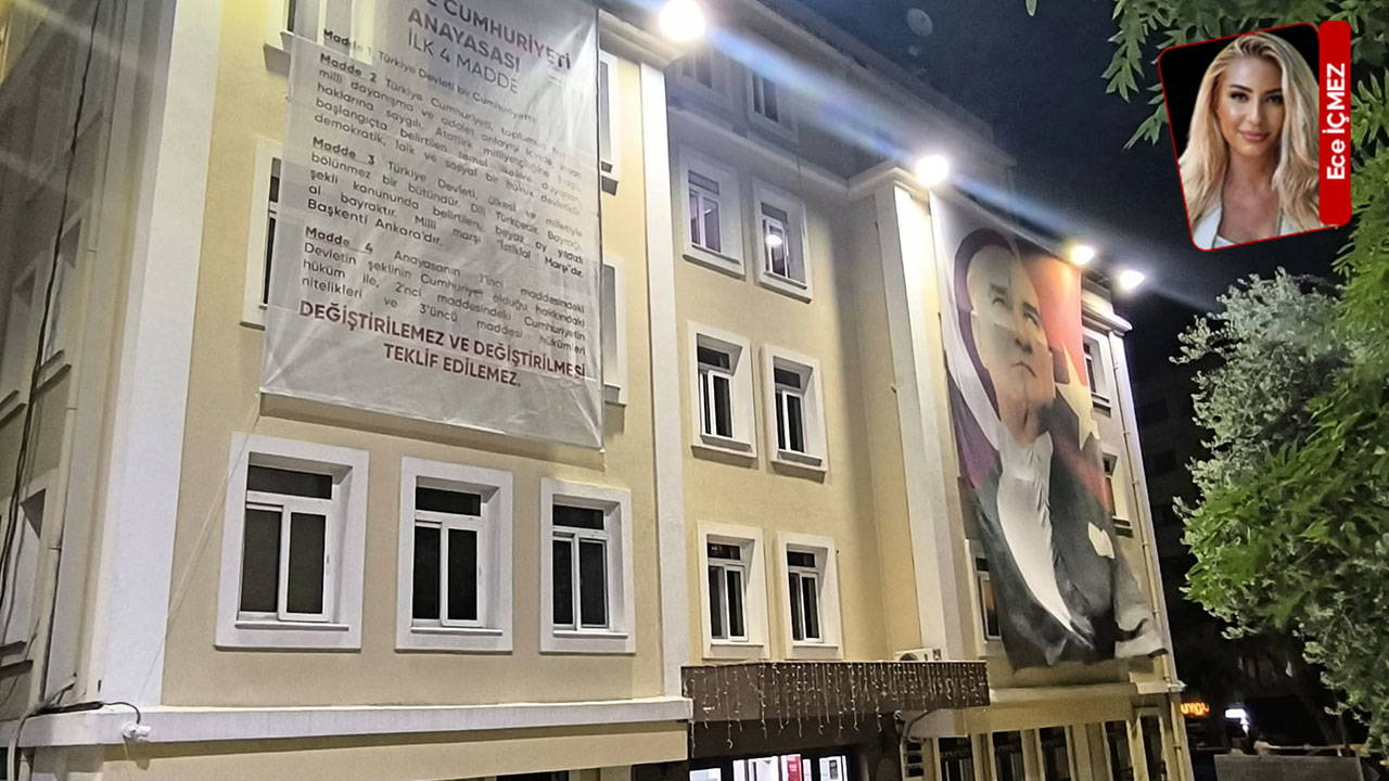 Başkan Eşki, Anayasa'nın ilk 4 maddesini Belediye binasına astırdı
