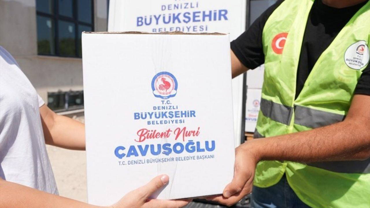 Denizli'de gıda kolisi desteği