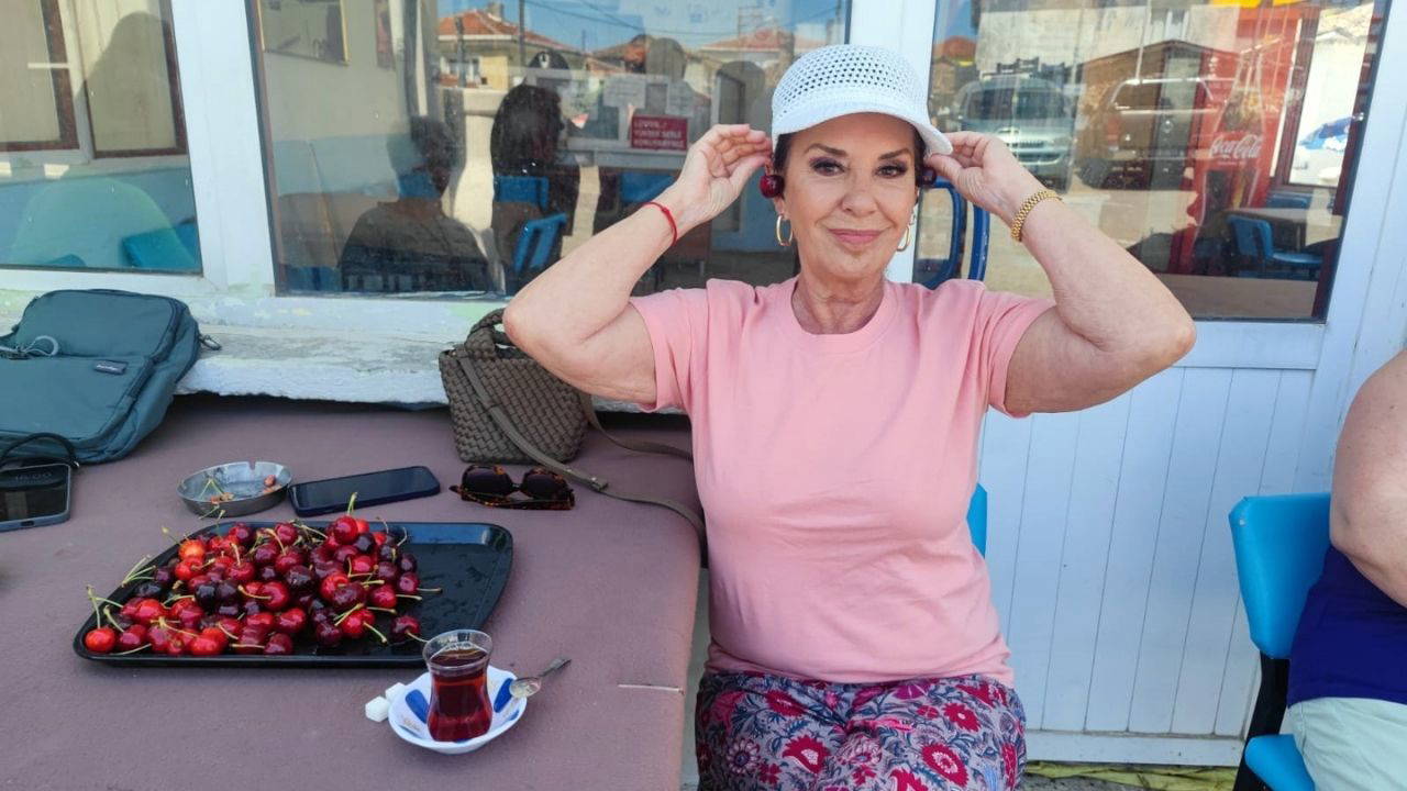 Perihan Savaş, Şarköy'de kiraz hasadına katıldı