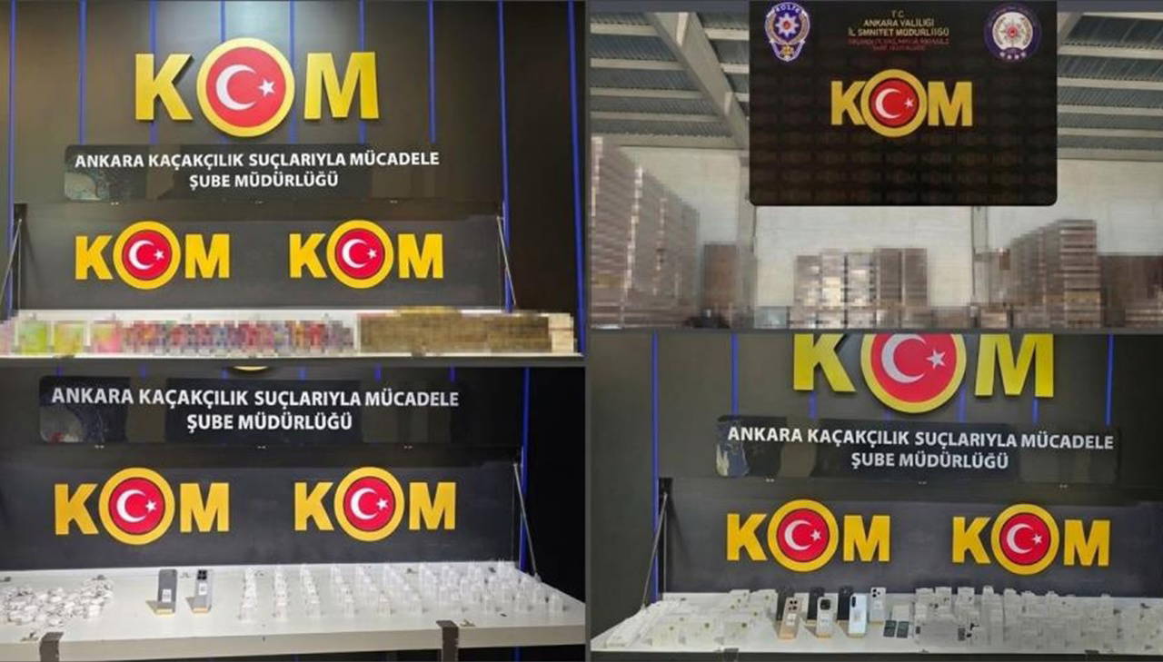 Başkentte kaçakçılık operasyonu: 21 milyon liralık kaçak mala el konuldu