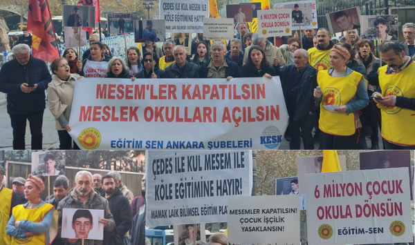 Eğitim Sen MEB önünden ses yükseltti: ‘MESEM’ler kapatılsın, okullar açık kalsın’ 