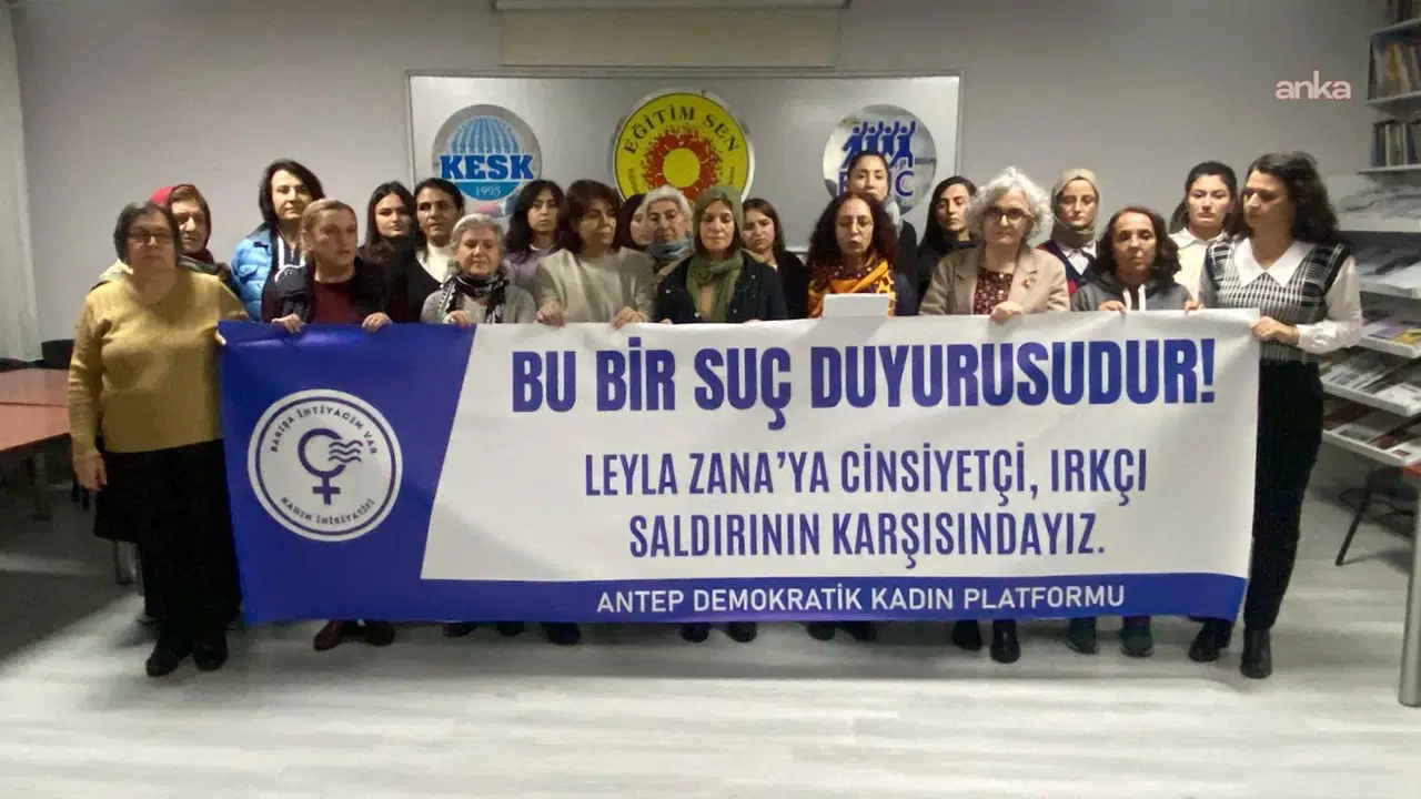Gaziantep'te kadın ve LGBTİ+ örgütlerinden 'Leyla Zana'ya yönelik saldırılara suç duyurusu