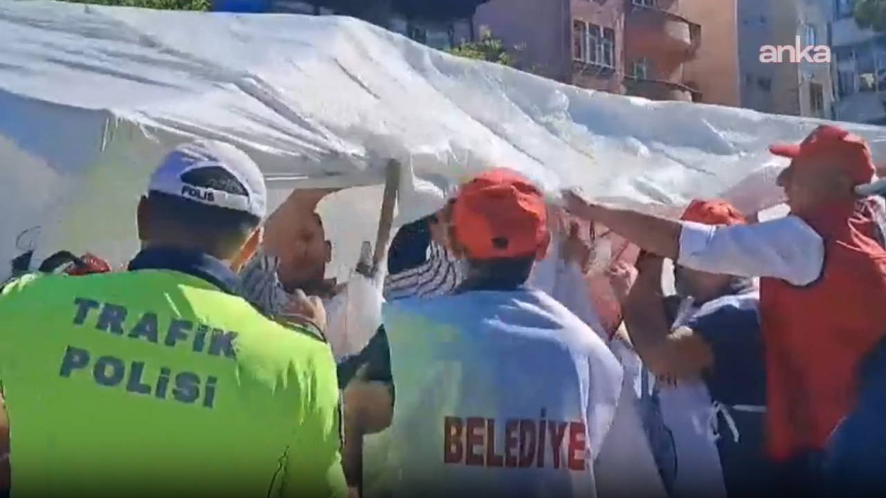 Şavşat’taki işçilerin eylem çadırına polis müdahalesi