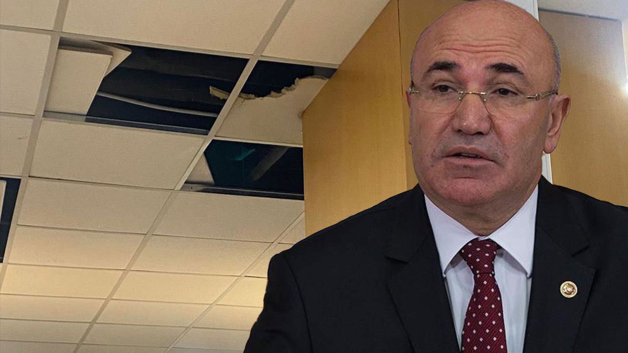 Mahmut Tanal çöken tavanı paylaştı: 'Üniversite kayyum zihniyeti altında çürütülüyor'