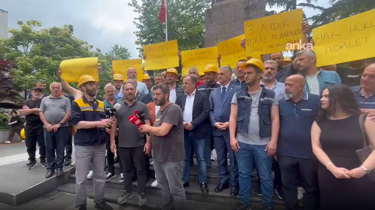 Trabzon'da maden işçilerinden eylem: 'Dayanacak gücümüz kalm
