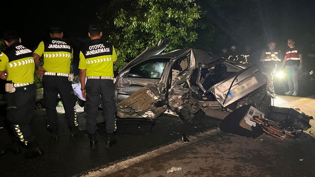 Arıza nedeniyle yol kenarında durdu, TIR çarptı