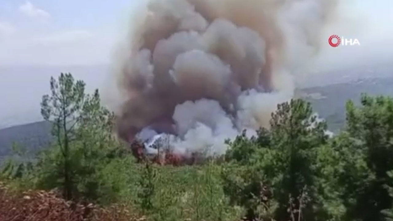 Radyo ve televizyon vericilerinin olduğu alanda orman yangını!