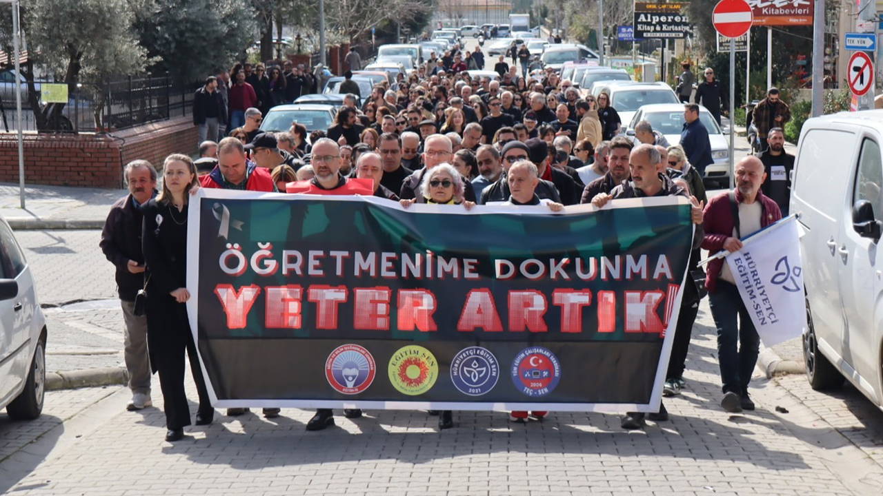 Muğla'da eğitimciler 'Fatma Nur Çelik' için sessiz yürüyüş düzenledi