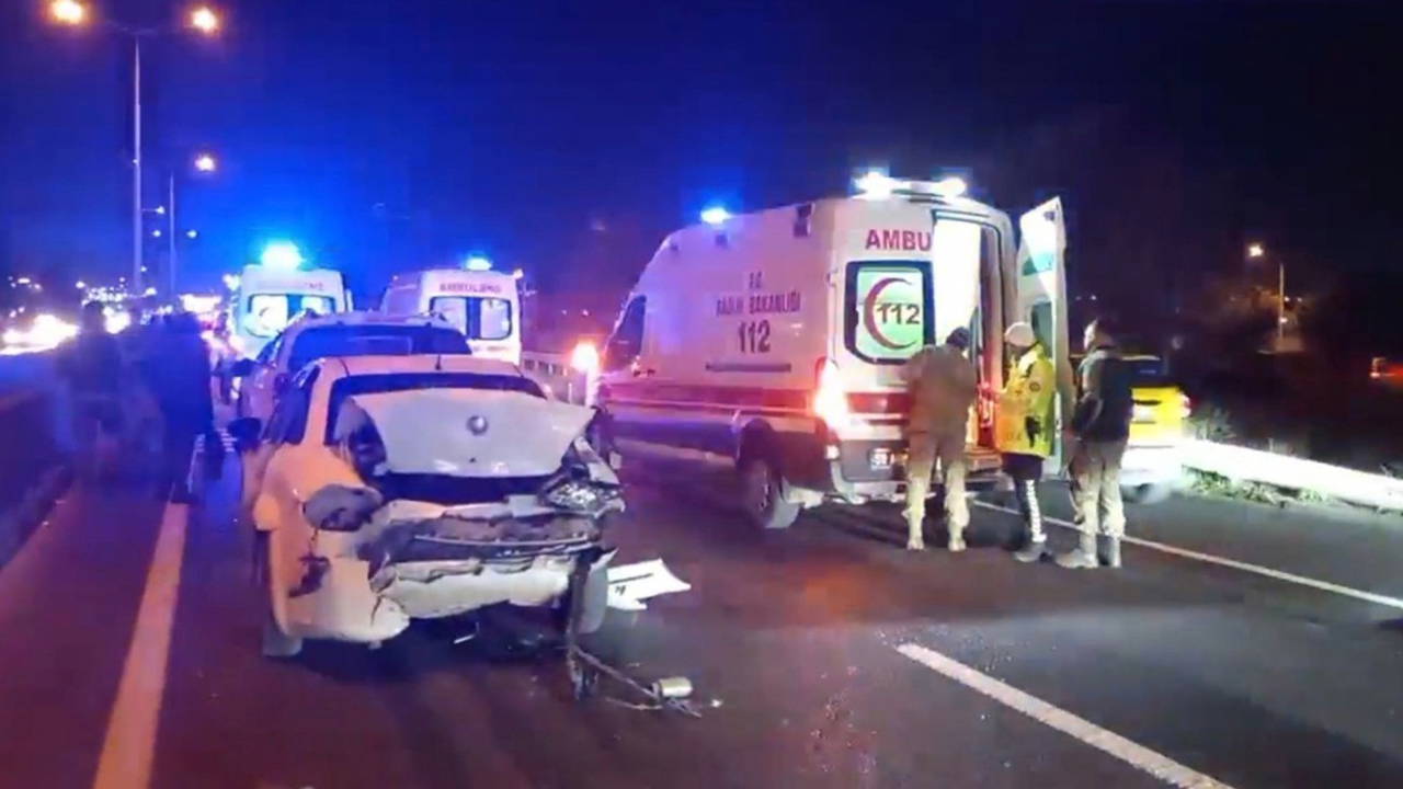Tekirdağ'da 5 araçlı zincirleme kaza: Yaralılar var!