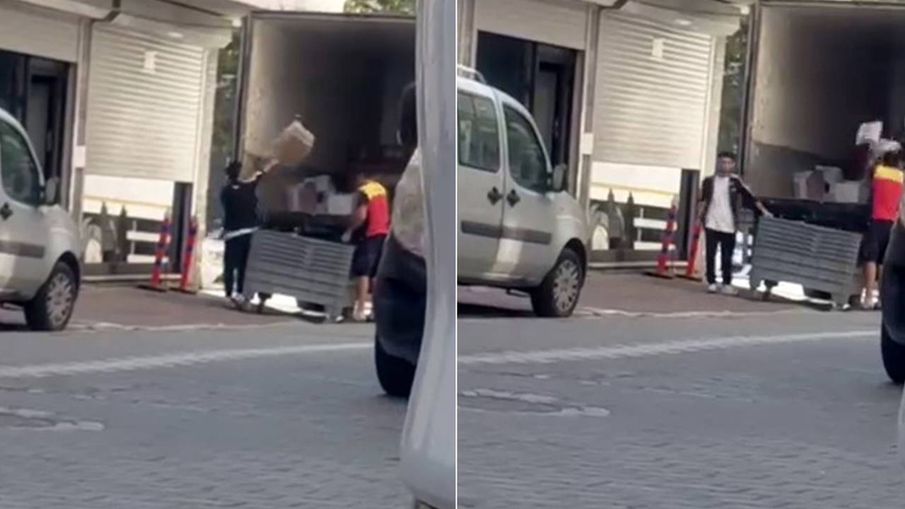 Kameraya yansıdı... Kargo firması çalışanları paketleri fırlattı!