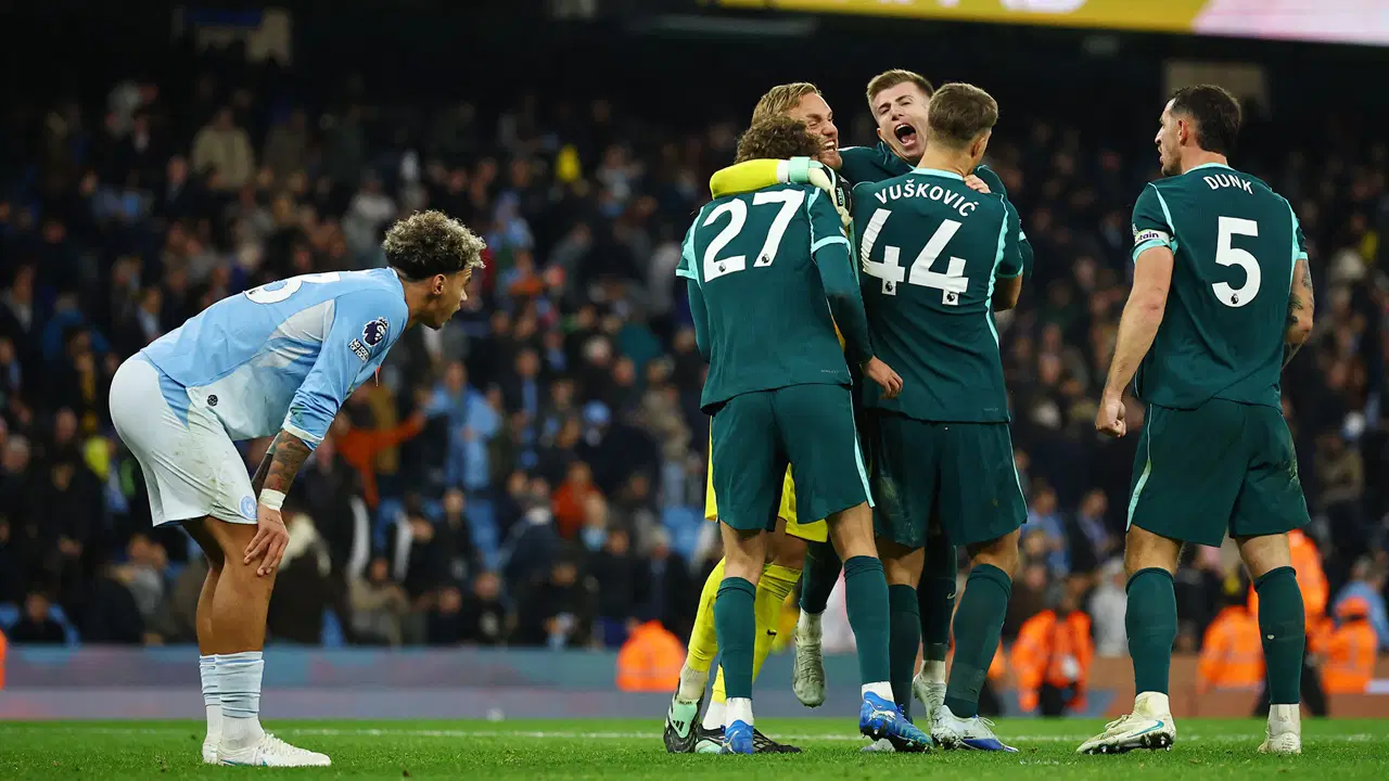 Manchester City'ye sahasında Brighton çelmesi
