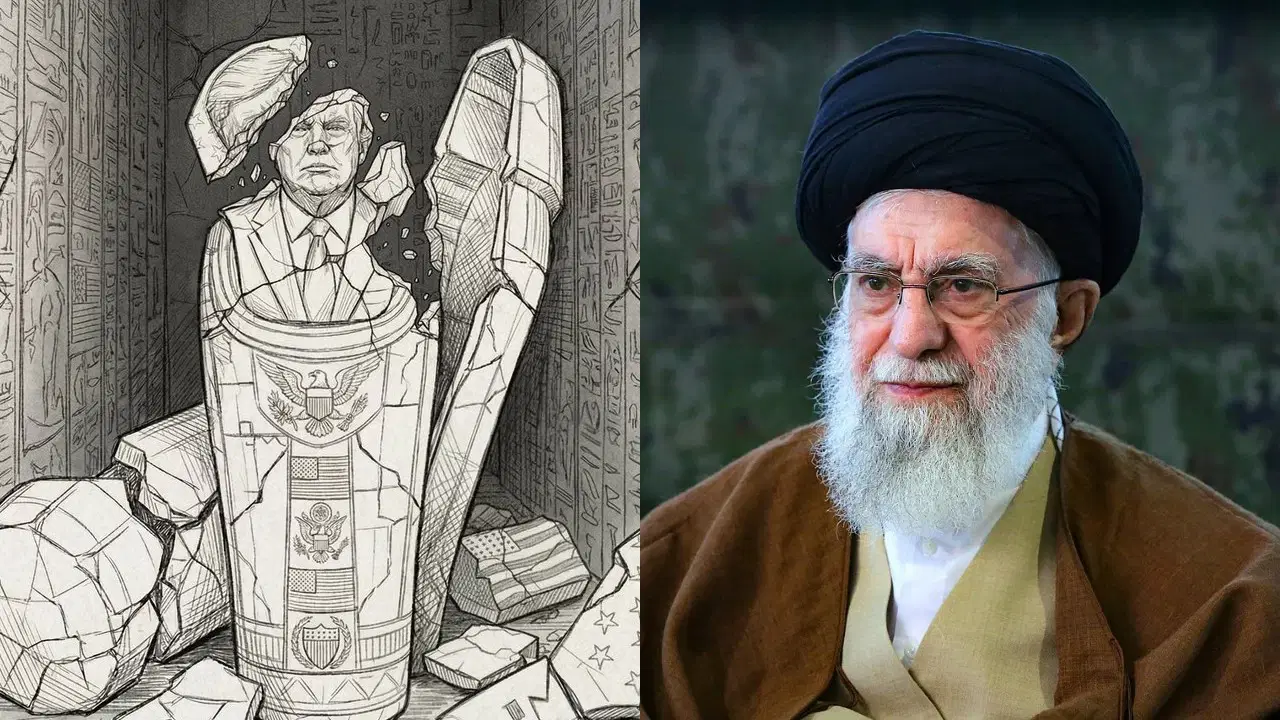 Hamaney’den karikatürlü gönderme: Trump’ı firavuna benzetti