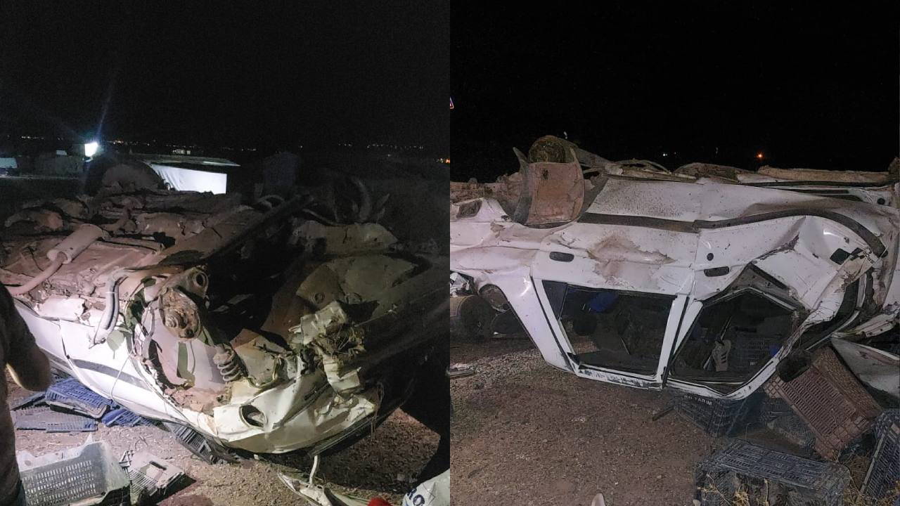 Kayseri'de feci kaza... Refüje çarpan araç devrildi: Yaralılar var!