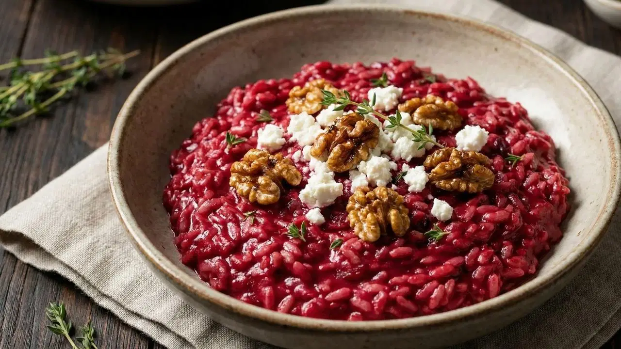 Pirincin en cesur hali: Keçi peyniri ve karamelize cevizli Risotto