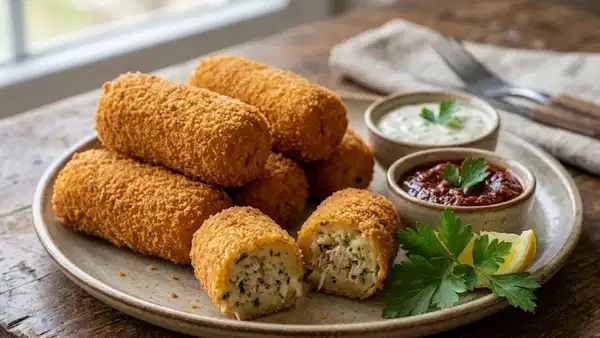 Dışı çıtır içi yumuşacık enfes atıştırmalık: Tavuk kroket tarifi