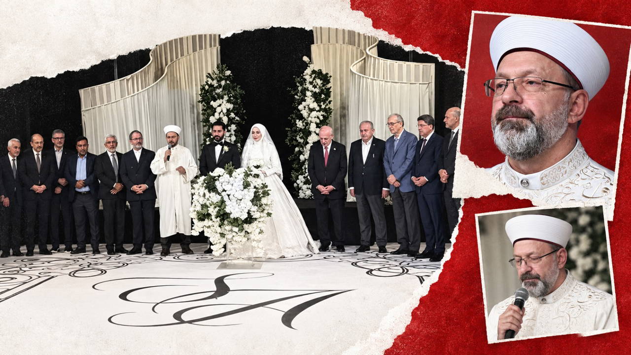 'Şatafattan kaçının' diyen eski Diyanet İşleri Başkanı Ali Erbaş'tan kızına zengin düğünü