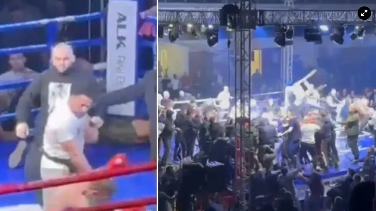 Kickboks maçında ring savaş alanına döndü