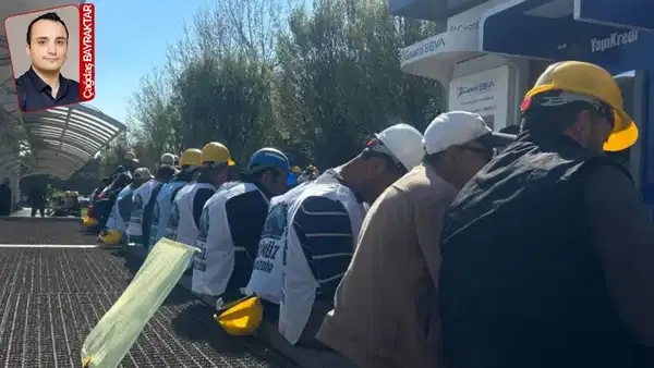 Madencilerden TMSF önünde eylem: 'Ya bizi köle ilan edin ya da hakkımızı verin'