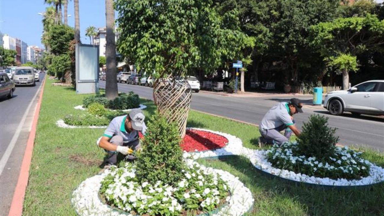 Alanya’da yeşil alanlarda yoğun mesai