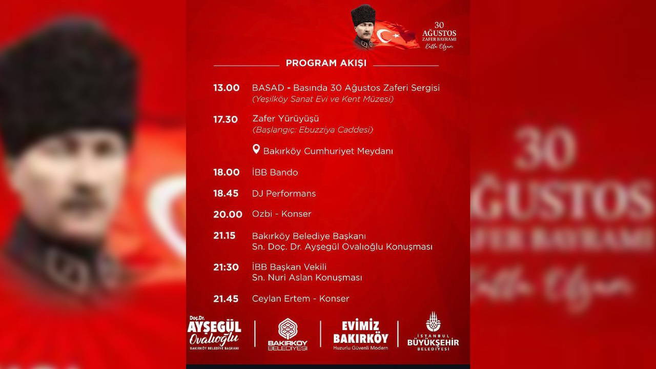 Bakırköy halkı, 30 Ağustos Zafer Bayramı coşkusunu hep birlikte yaşayacak