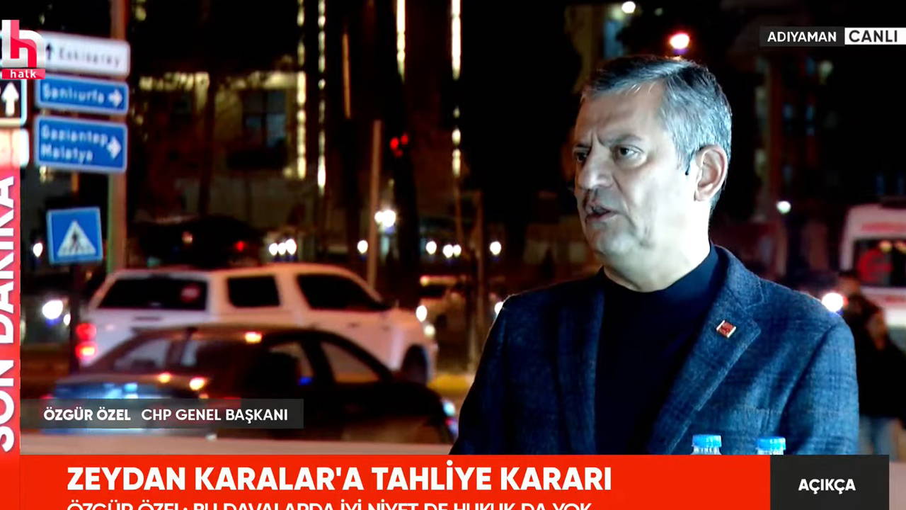 Son Dakika... Zeydan Karalar'a tahliye kararı: CHP lideri Özgür Özel'den ilk tepki!