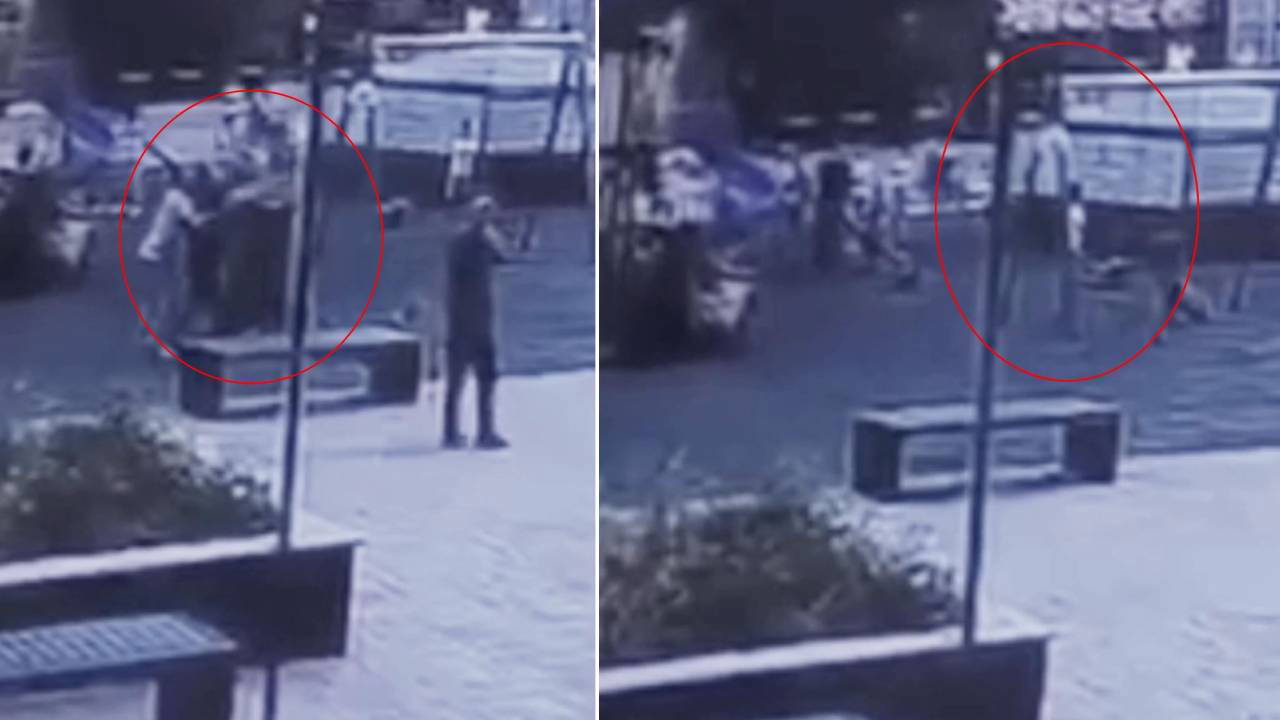 Bursa'da parkta oynayan 2 çocuğu darbetti!