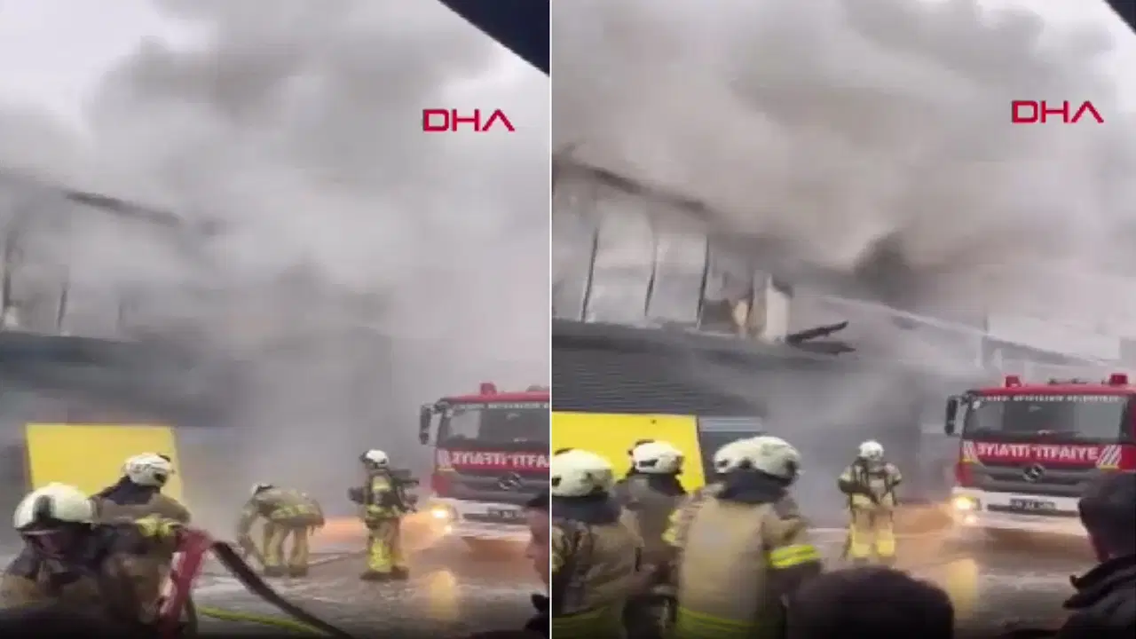 Başakşehir'den alevler yükseliyor! Sanayi sitesinde korkutan yangın