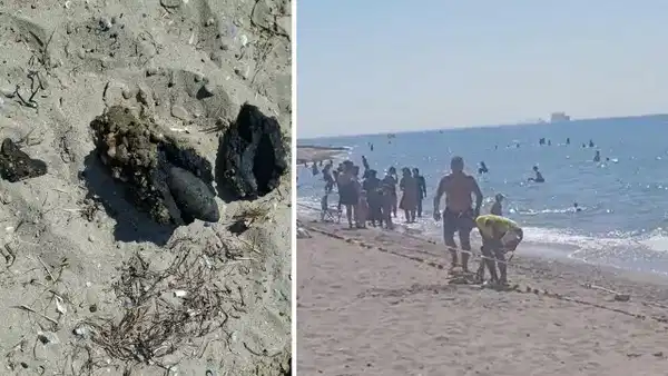 Çanakkale'de halk plajında patlamamış top mermisi bulundu