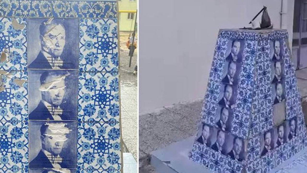 Okul bahçesinde Atatürk büstüne çirkin saldırı: Serbest bırakıldı