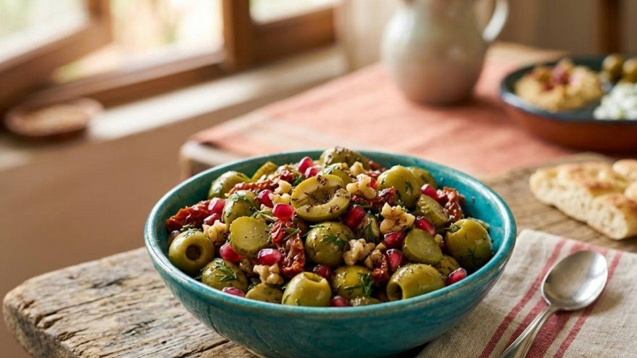 Sofralara renk katan lezzet: Yeşil zeytin mezesi tarifi