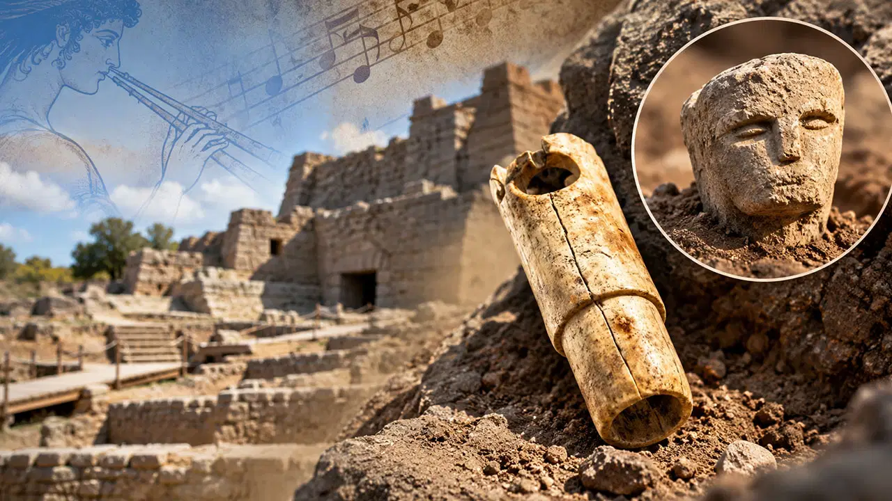 Troya Antik Kenti'nde 160 yıllık kazı tarihinde ilk müzik aleti keşfedildi