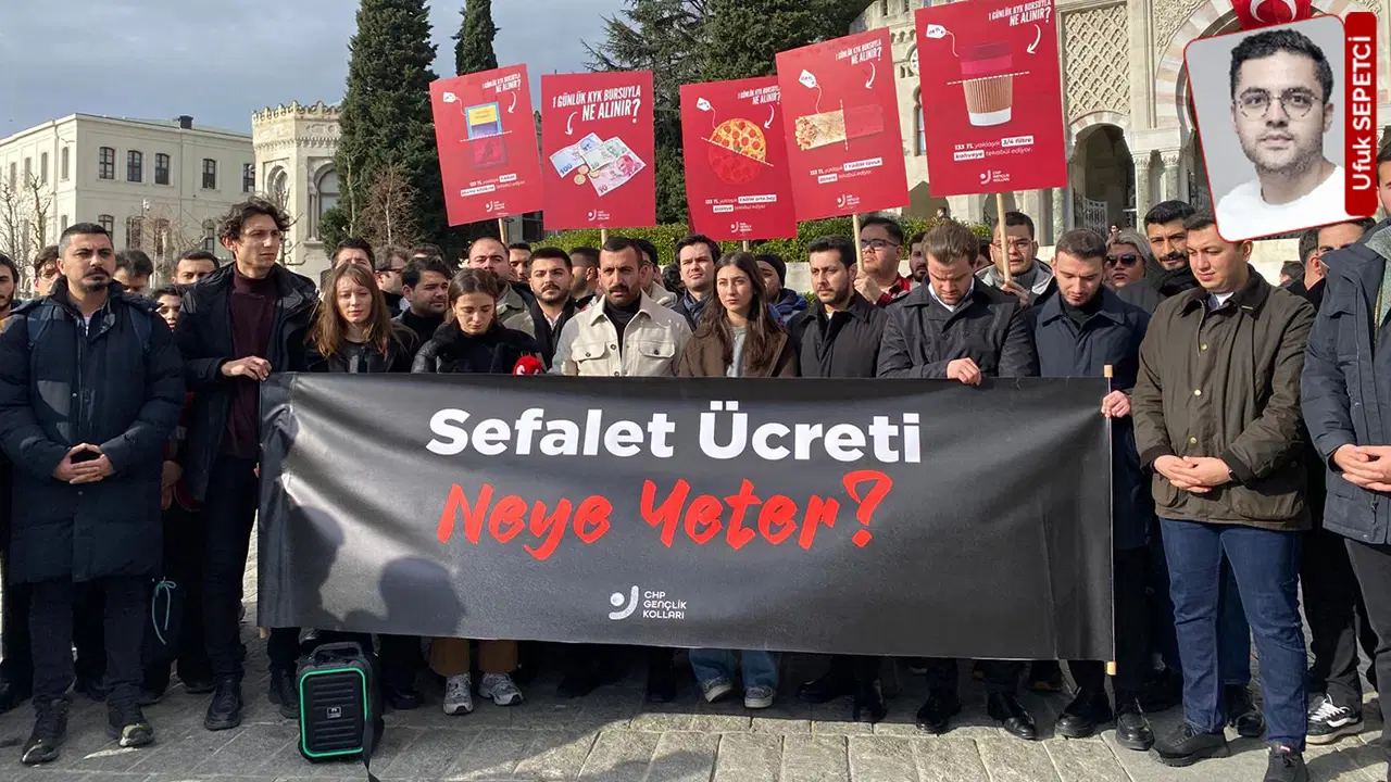 CHP Gençlik Kolları’ndan KYK bursu eylemi: 'Günlük 133 TL sadakadır'