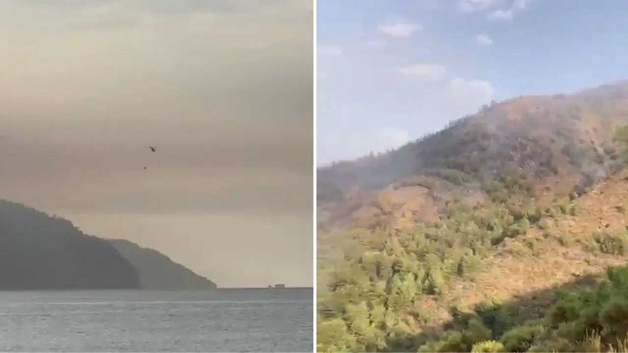 Marmaris'te orman yangını ikinci gününde: Müdahale sürüyor