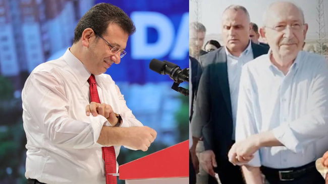 İmamoğlu ile &ouml;zdeşleşen o hareketi kullandı...