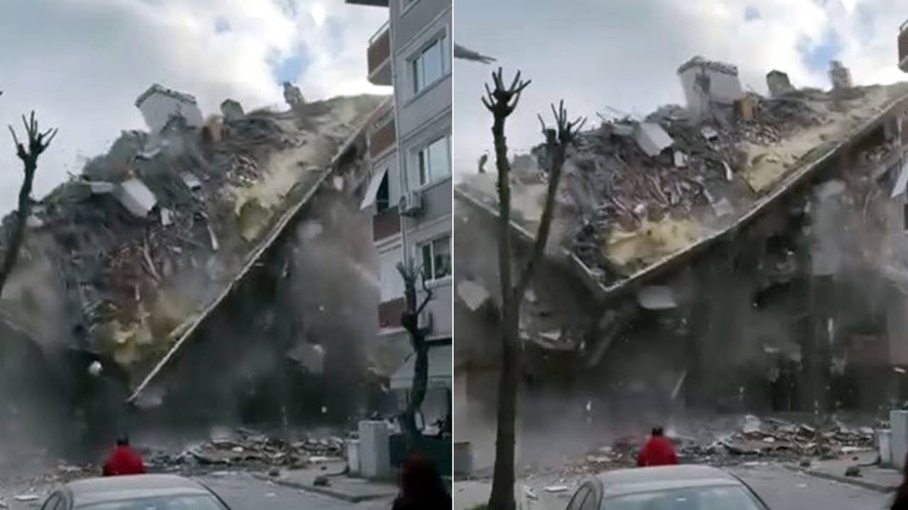 Avcılar’da 5 katlı bina yıkım sırasında çöktü