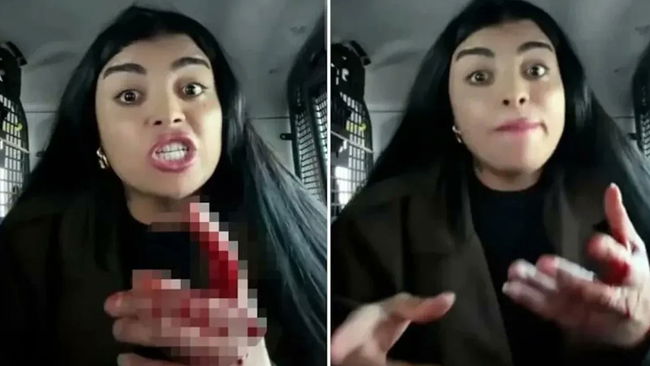 Yol ortasında canlı yayında kadını bıçakladı