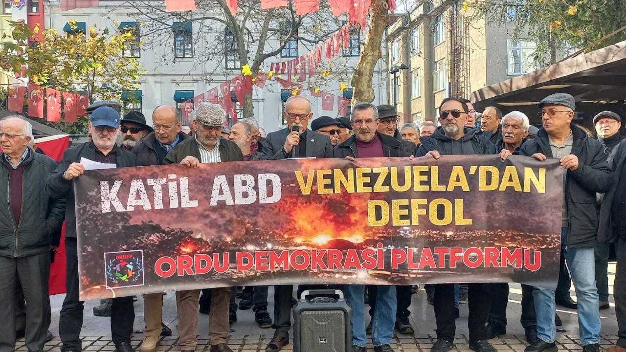Ordu'da ABD'nin Venezuela'ya saldırısı protesto edildi