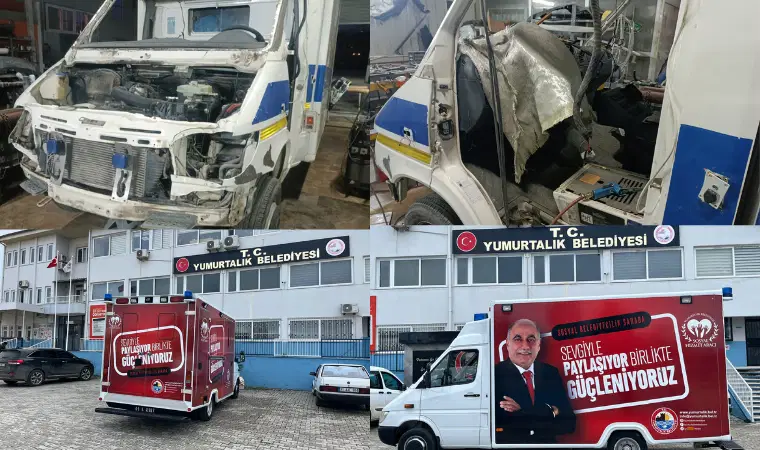 Hurda araç 'gıcır gıcır' oldu, halkın hizmetine sunuldu