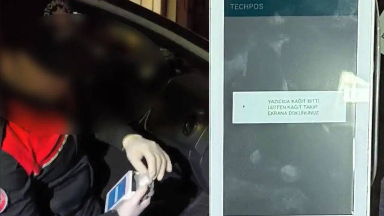 Takside 'Kağıt bitti' yazan POS cihazından uyuşturucu çıktı: 3 gözaltı