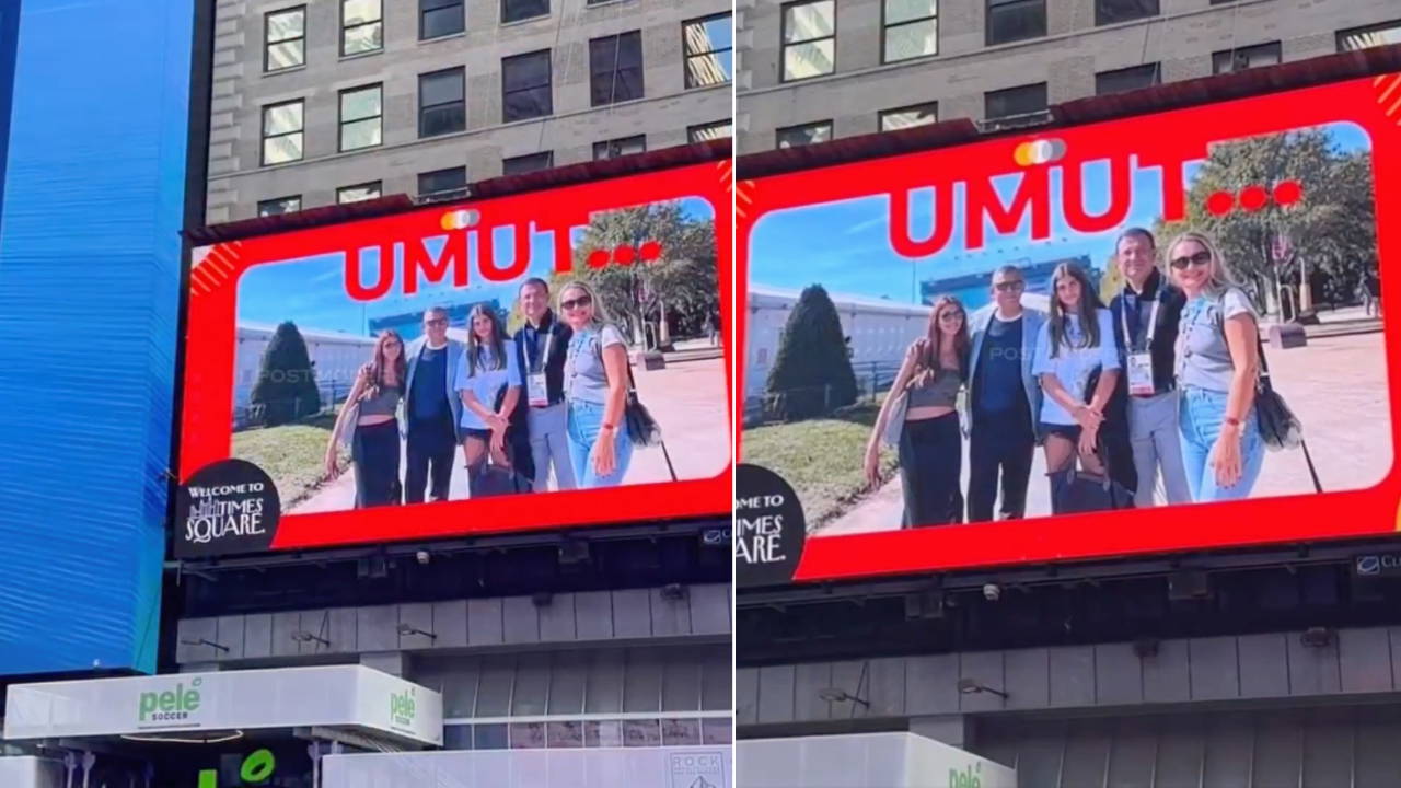 Erdoğan’a New York’ta sürpriz: Times Meydanı’nda İmamoğlu ve Özel pankartı!