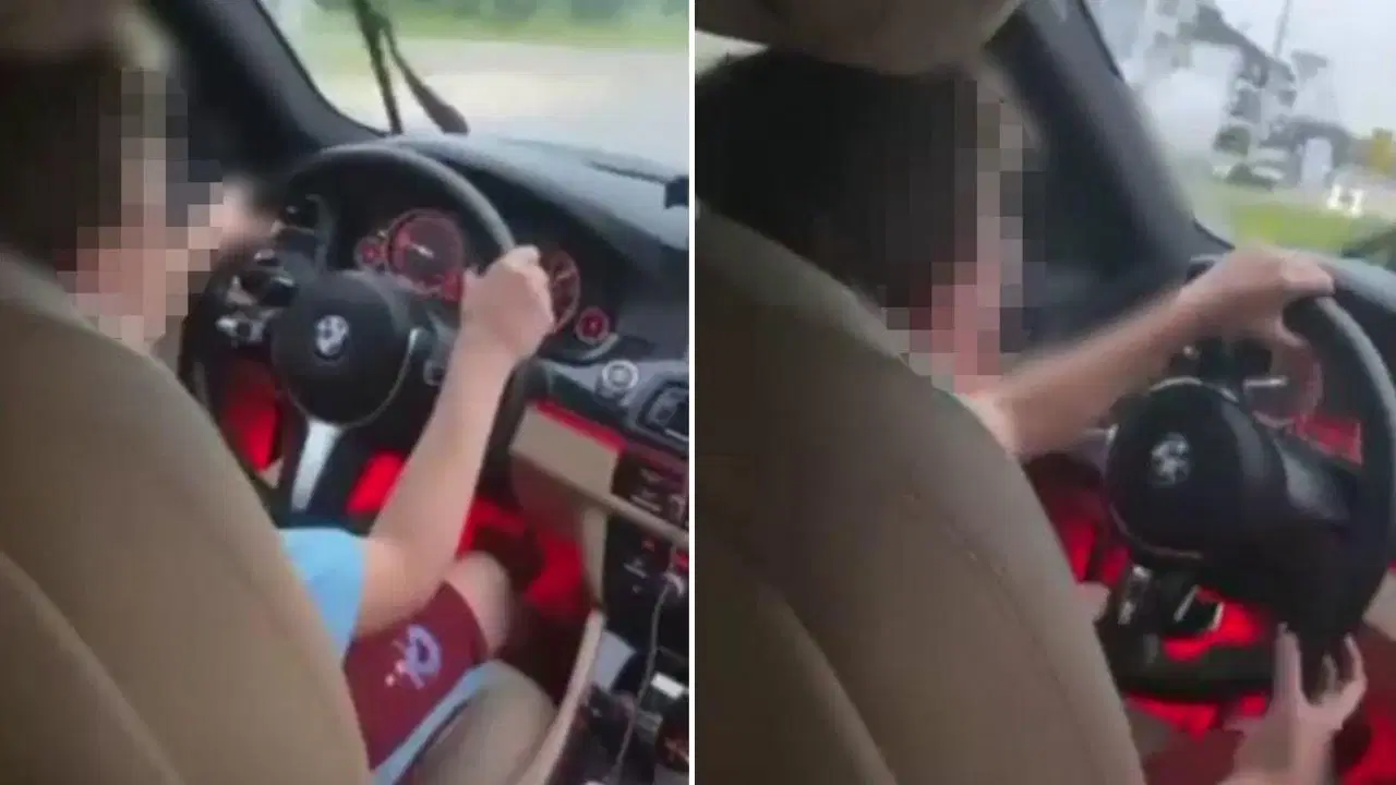 Küçük çocuk direksiyon başına geçti: Aileye para cezası