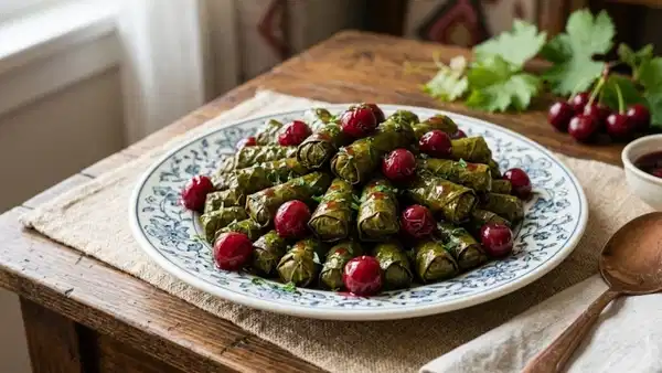 Mayhoş lezzetiyle Vişneli Yaprak Sarma tarifi...