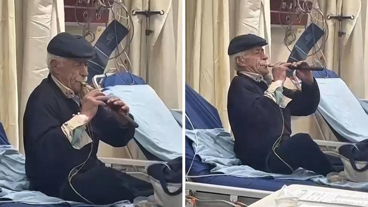 Sosyal medyada gündem oldu: 'Acımı hafifletiyor' dedi, acil serviste 'zurna' çaldı