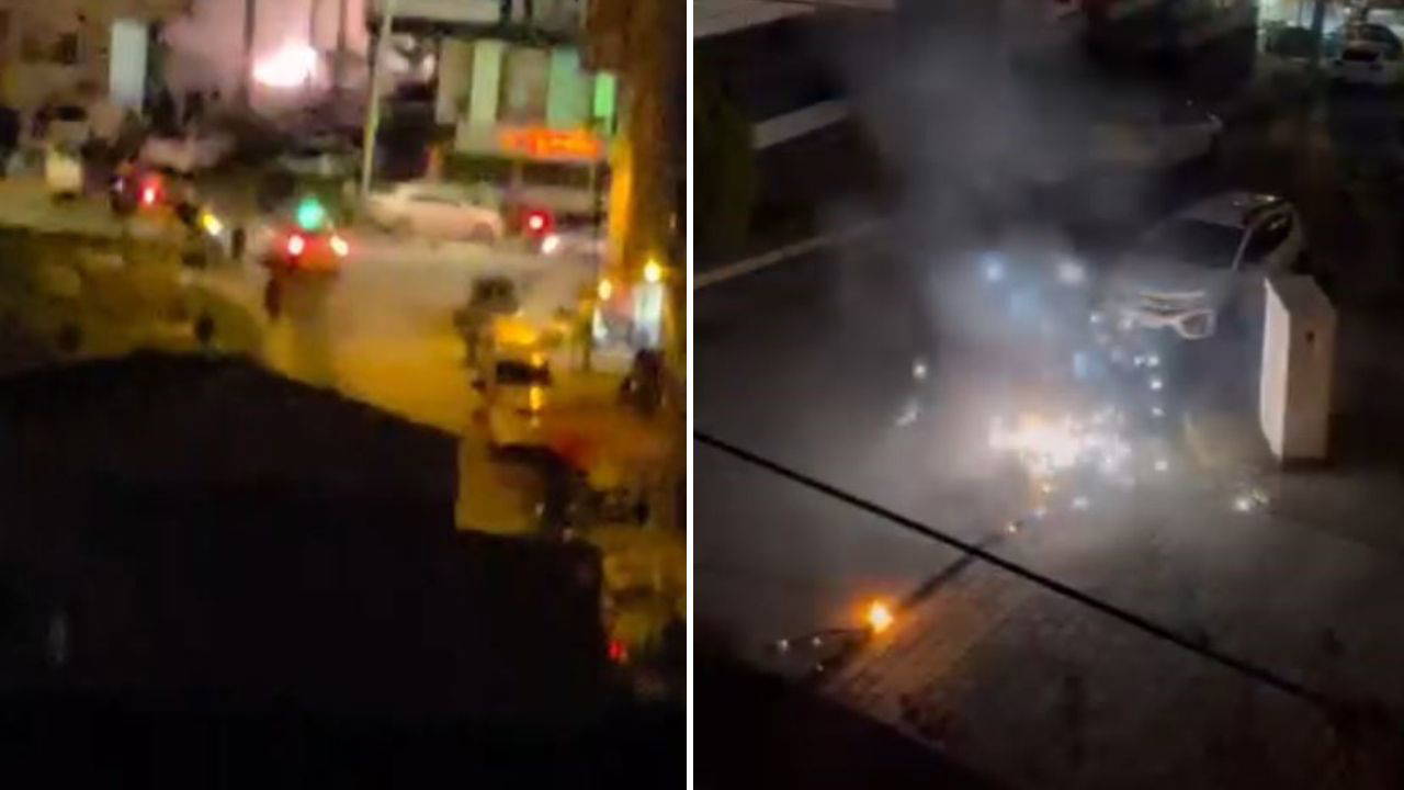 Arnavutköy'de elektrik kabloları patlayarak yandı