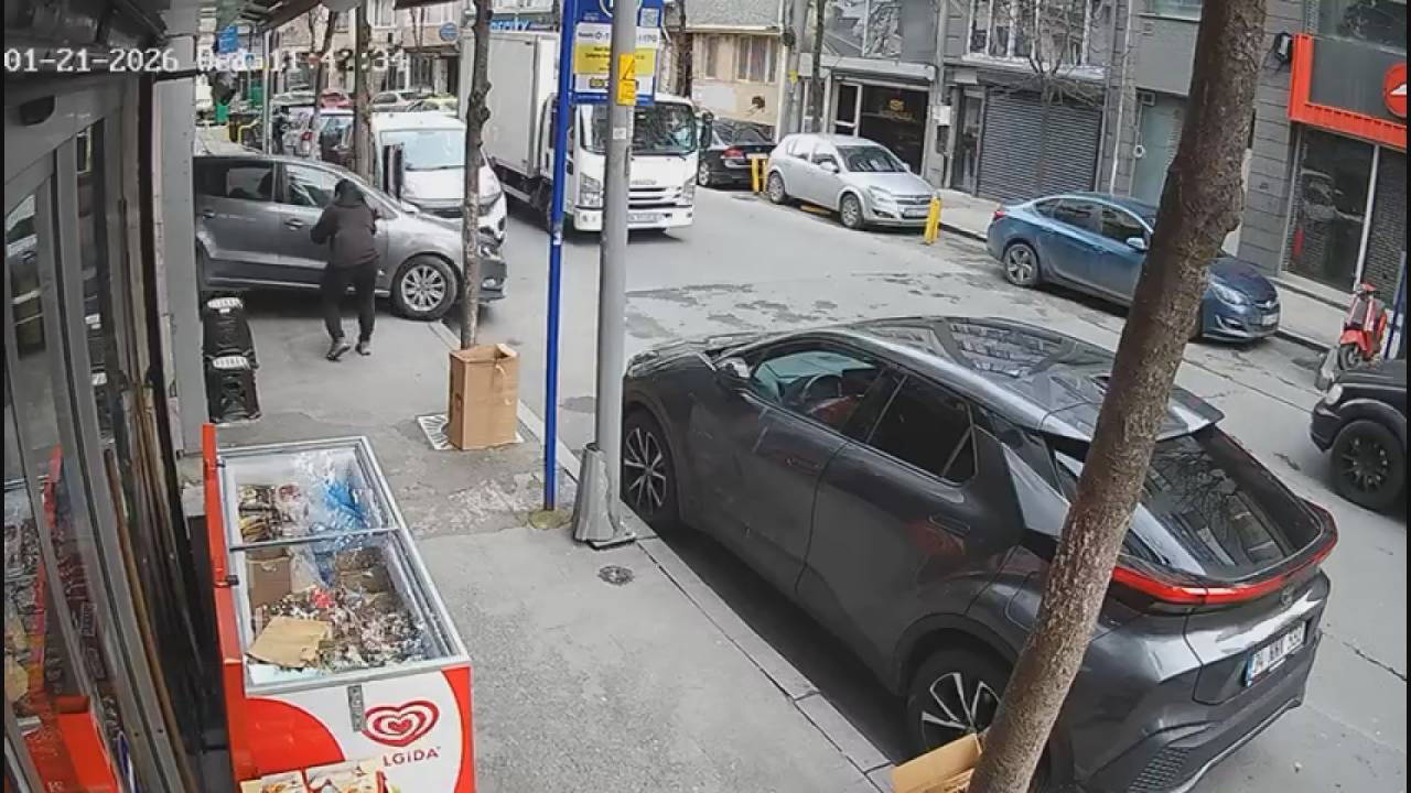 Şişli'de gazla freni karıştıran sürücü kuaföre girdi