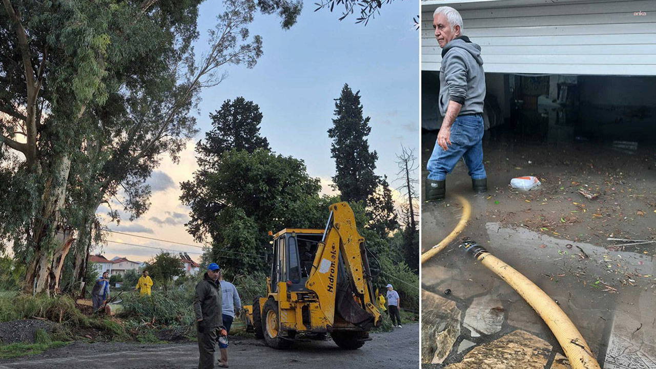 Köyceğiz'de sağanak: Cadde ve sokakları su bastı!